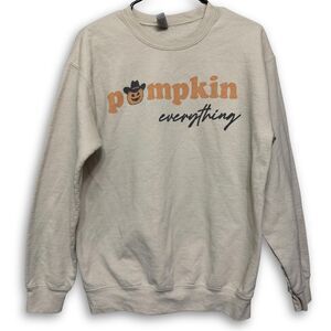 Hey Pumpkin: Pumpkin Everything Cowboy Crew Sweatshirt - Size Medium